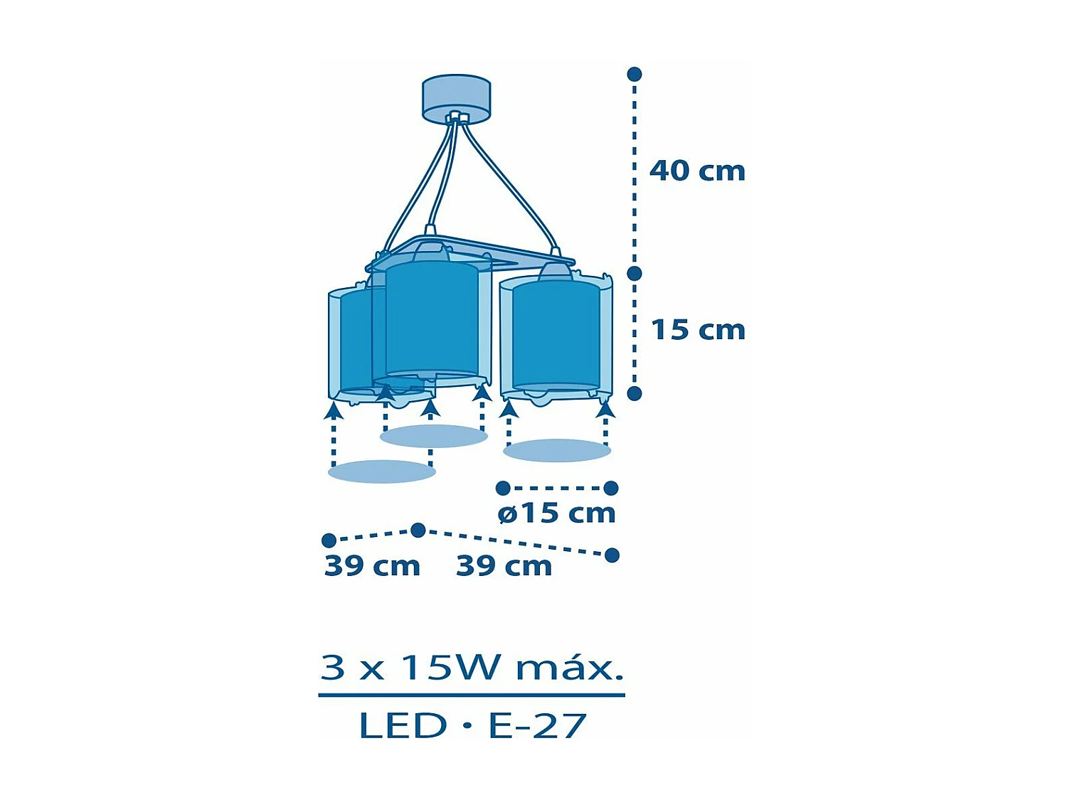 Suspension pour enfants à 3 lampes Planets Planètes système solaire