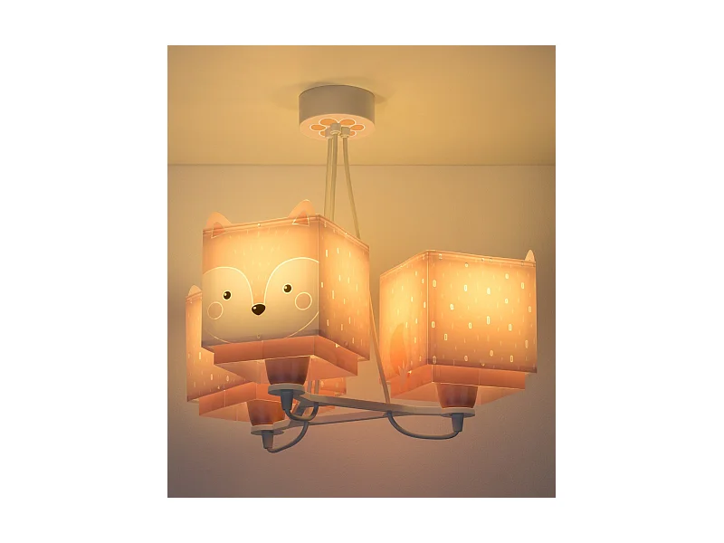 Lampadario per camerette bambini 3 luci Little Fox Volpe| DALBER