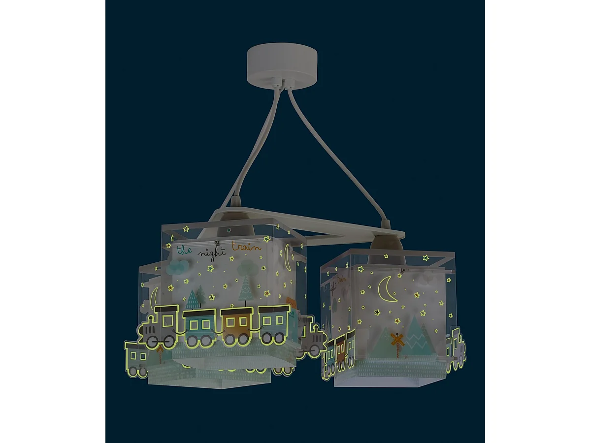 Lámpara infantil de techo 3 luces The Night Train Tren | DALBER