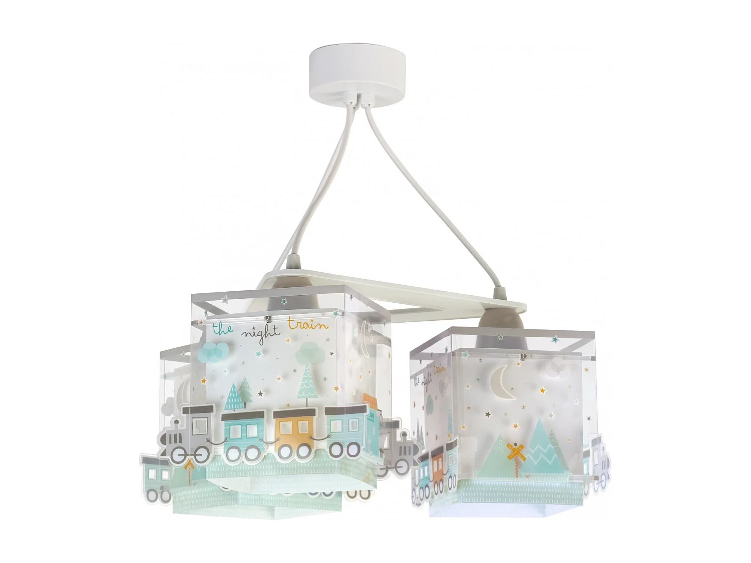 Lámpara infantil de techo 3 luces The Night Train Tren | DALBER