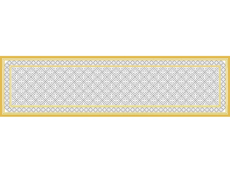 Alfombra de vinilo Palace mustard and grey 66x250