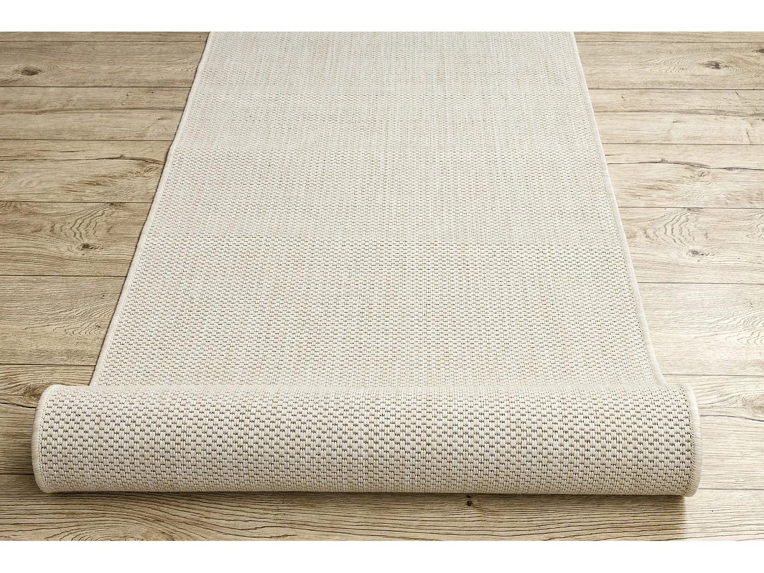 TAPIS DE COULOIR SIZAL FLOORLUX modèle 20433 crème LISSE 70x210 cm