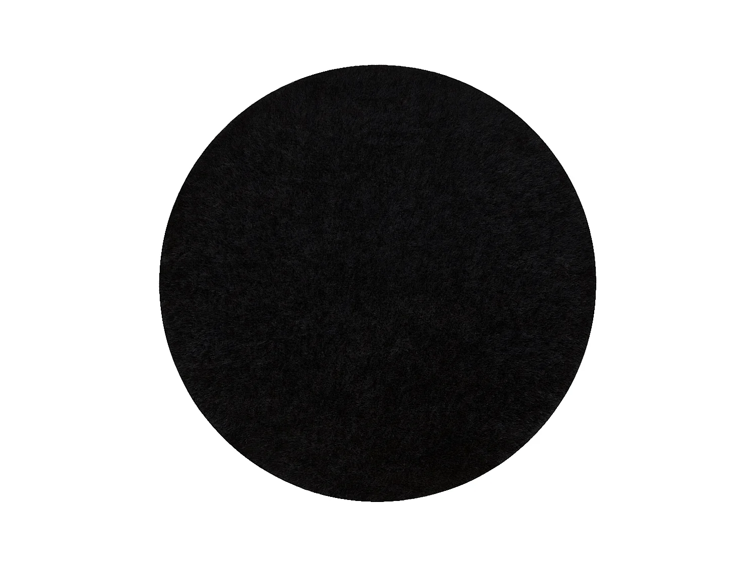 Teppich BUENOS Kreis 6649 shaggy schlicht, einfarbig schwarz cercle 80 cm