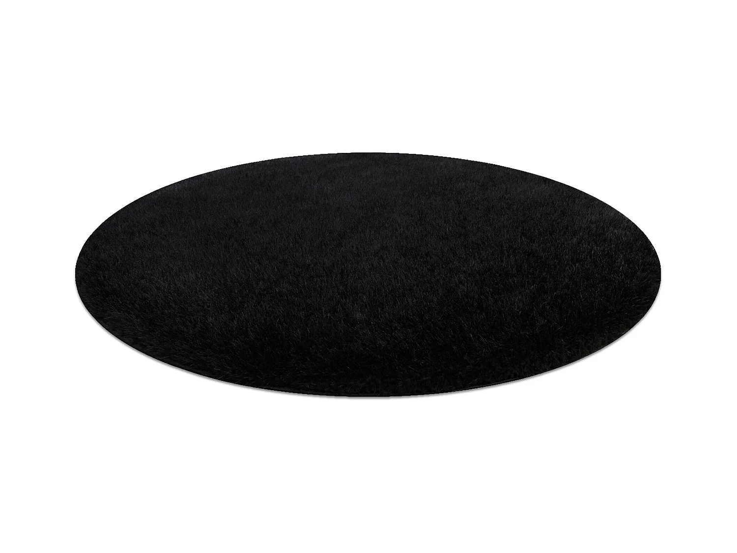 Teppich BUENOS Kreis 6649 shaggy schlicht, einfarbig schwarz cercle 80 cm