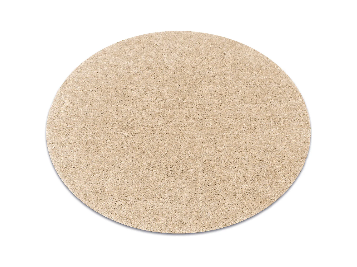 Alfombra BUENOS circulo 6652 shaggy liso, de un solo color crema cercle 150 cm