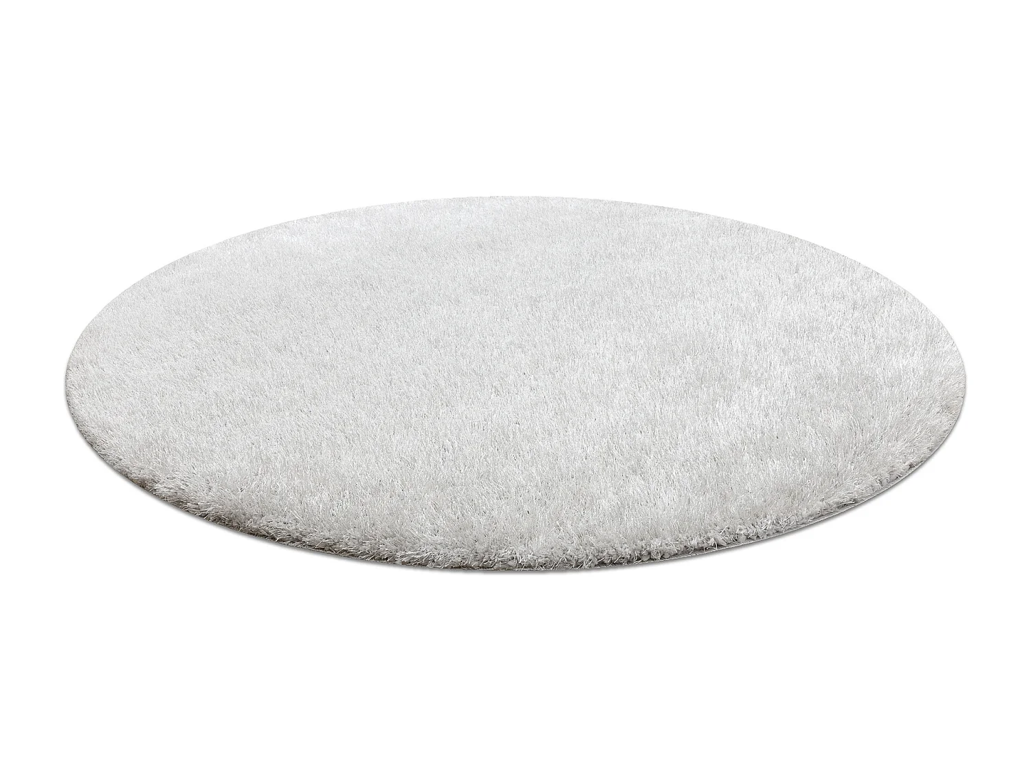 Teppich BUENOS Kreis 7005 shaggy schlicht, einfarbig silber cercle 120 cm