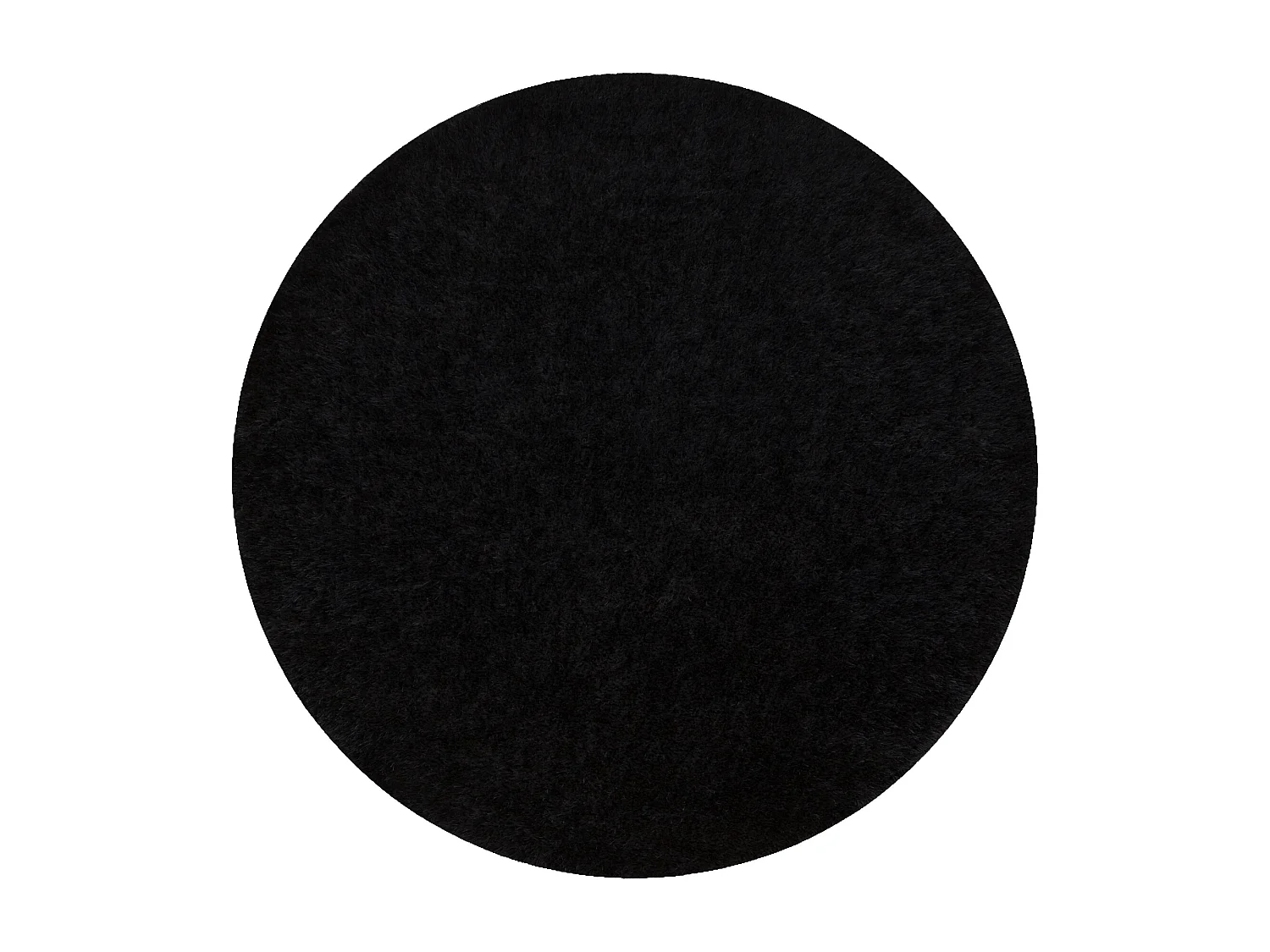 Tappeto BUENOS cerchio 6649 shaggy tinta unita, monocolore nero cercle 120 cm