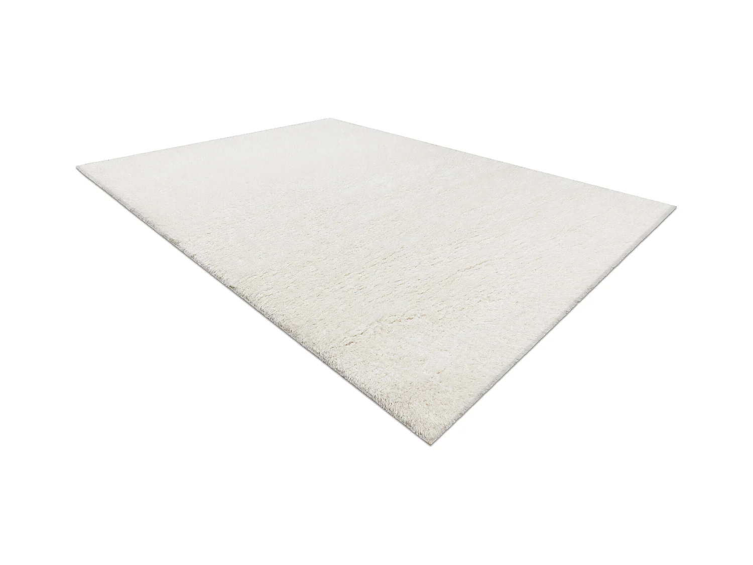 Tapis BUENOS 7001 shaggy uni, couleur unique blanc 180x270 cm