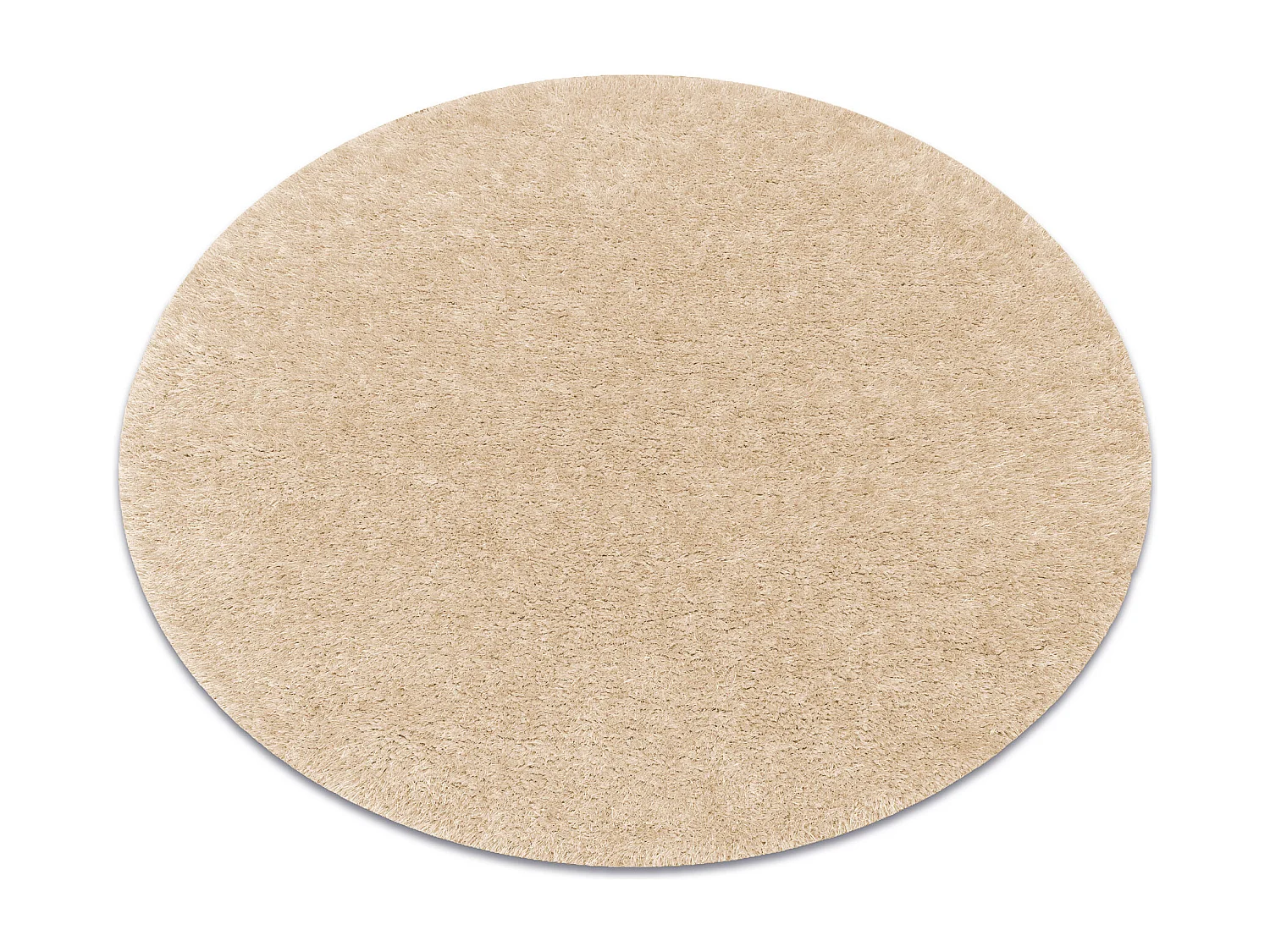 Tapijt BUENOS cirkel 6652 shaggy effen, enkele kleur room cercle 100 cm