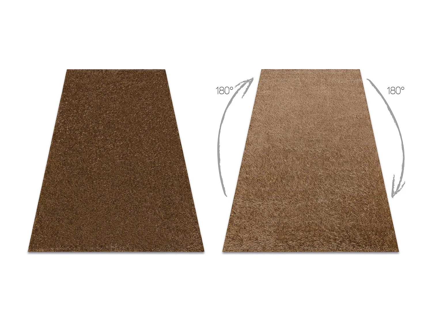Teppich BUENOS 6650 shaggy schlicht, einfarbig dunkelbeige 120x170 cm