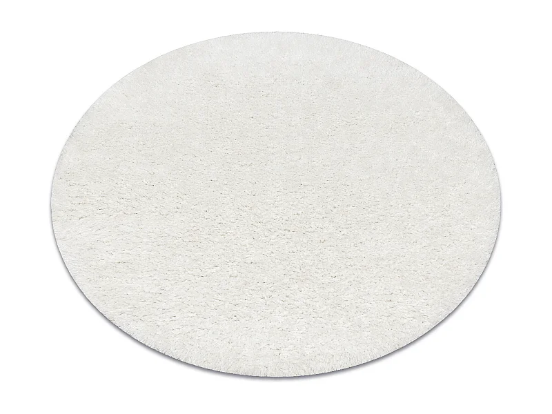 Alfombra BUENOS circulo 7001 shaggy liso, de un solo color blanco cercle 80 cm