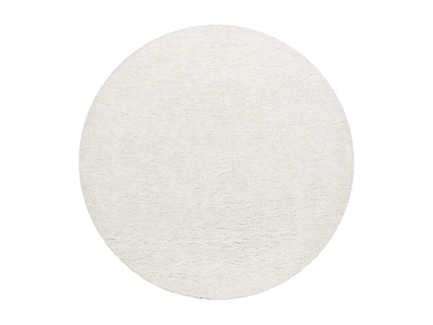 Dywan BUENOS koło 7001 shaggy jednolity, jednokolorowy biały cercle 80 cm