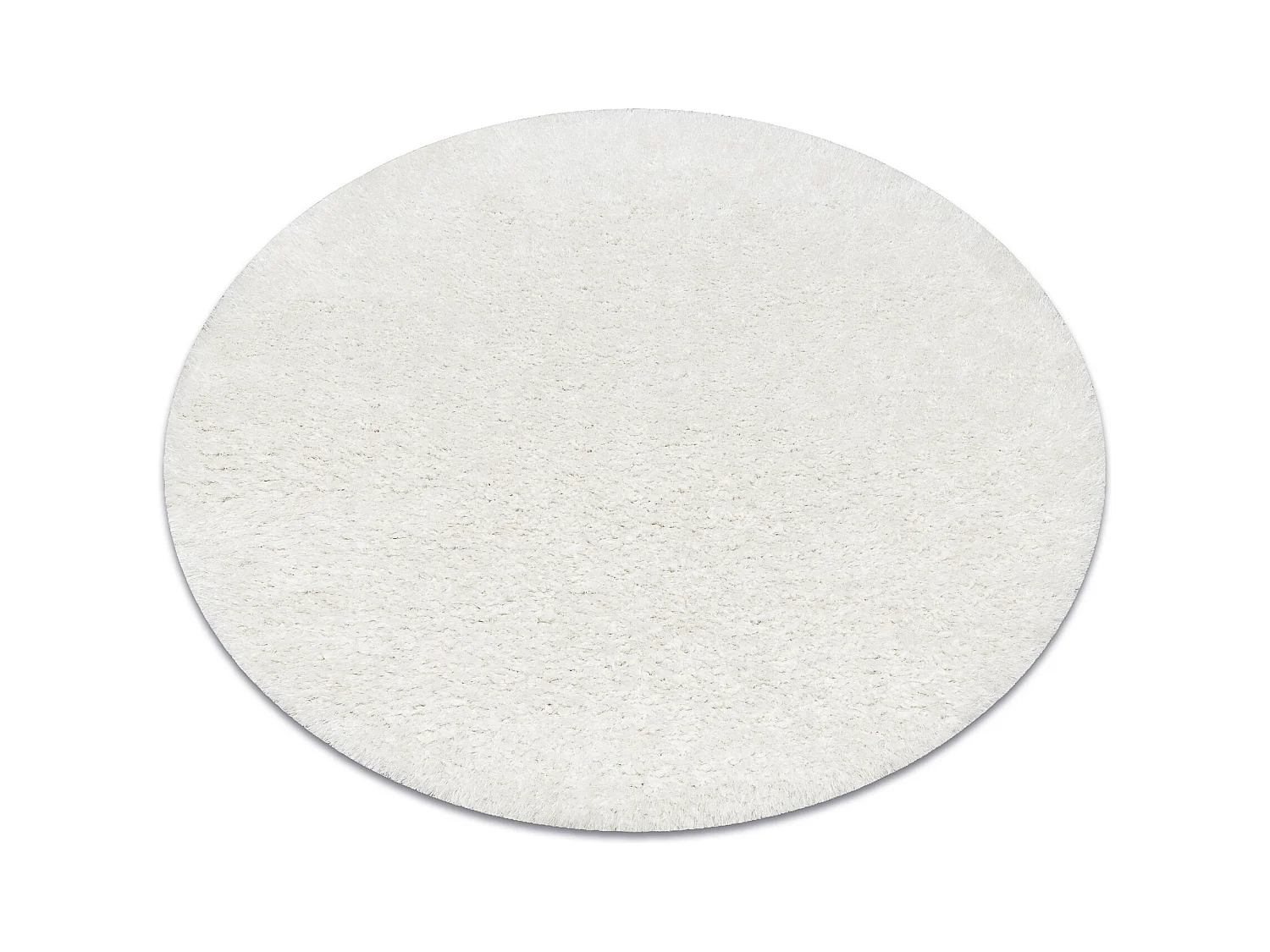 Teppich BUENOS Kreis 7001 shaggy schlicht, einfarbig weiß cercle 80 cm