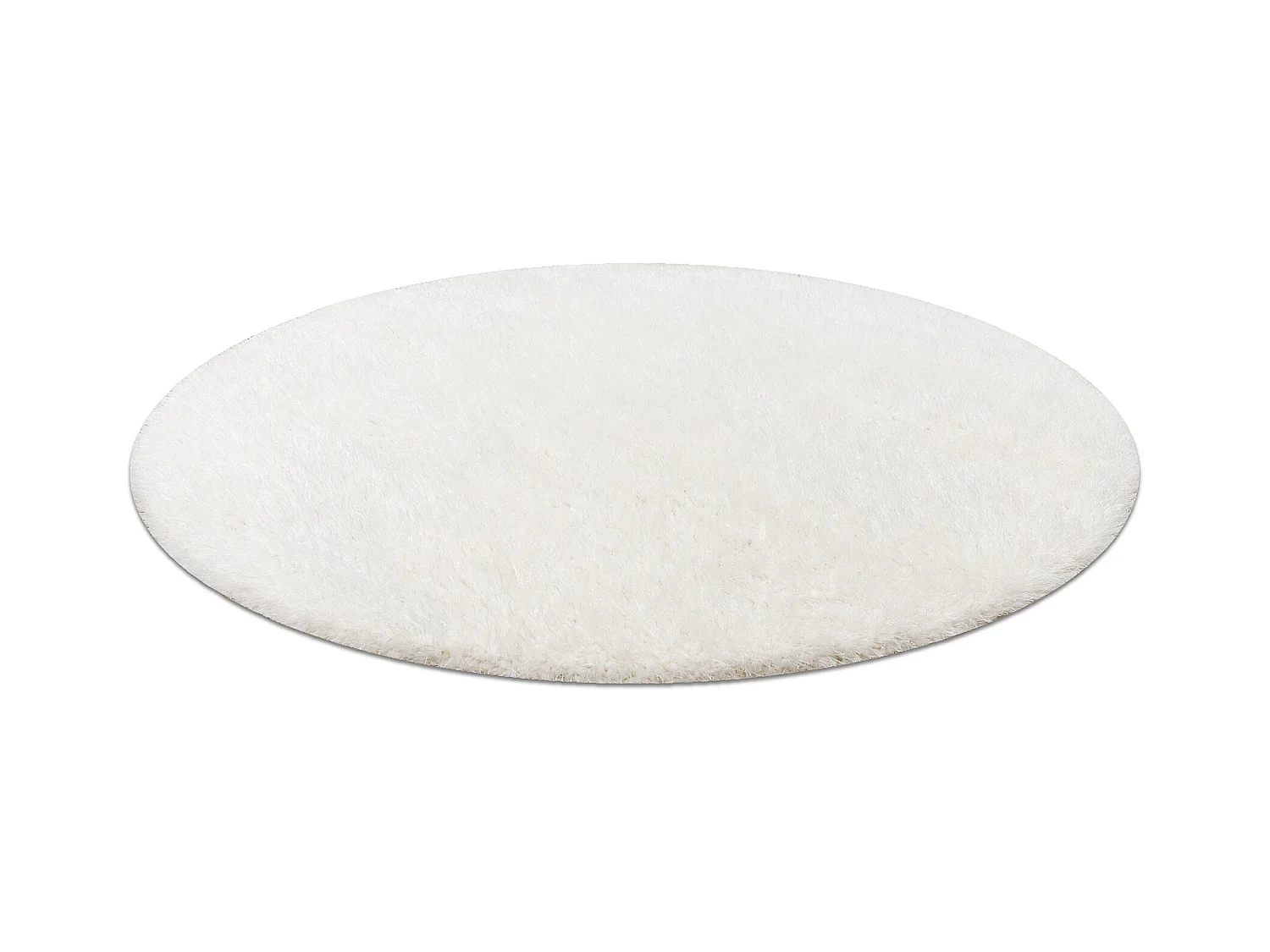 Tapis BUENOS cercle 7001 shaggy uni, couleur unique blanc cercle 80 cm