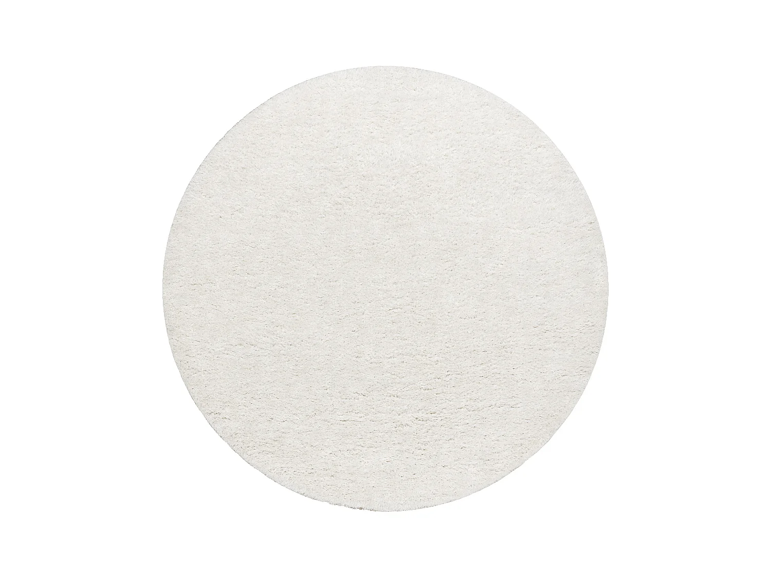 Tapis BUENOS cercle 7001 shaggy uni, couleur unique blanc cercle 80 cm