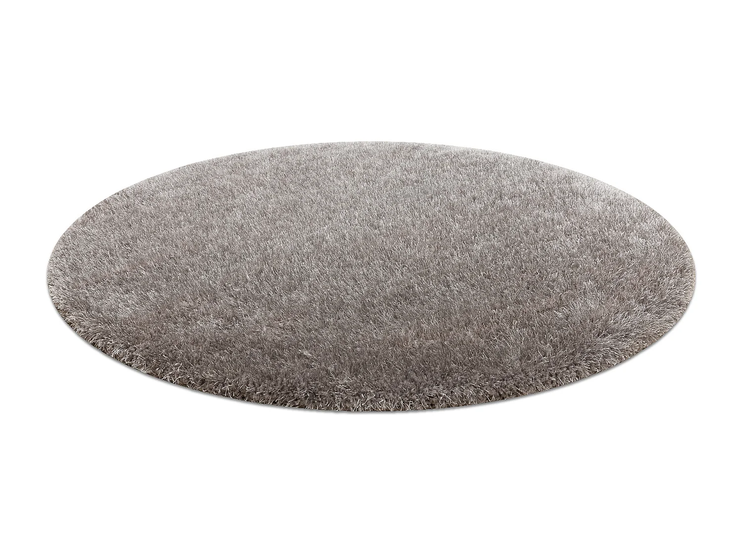 Tapijt BUENOS cirkel 6646 shaggy effen, enkele kleur grijs cercle 80 cm