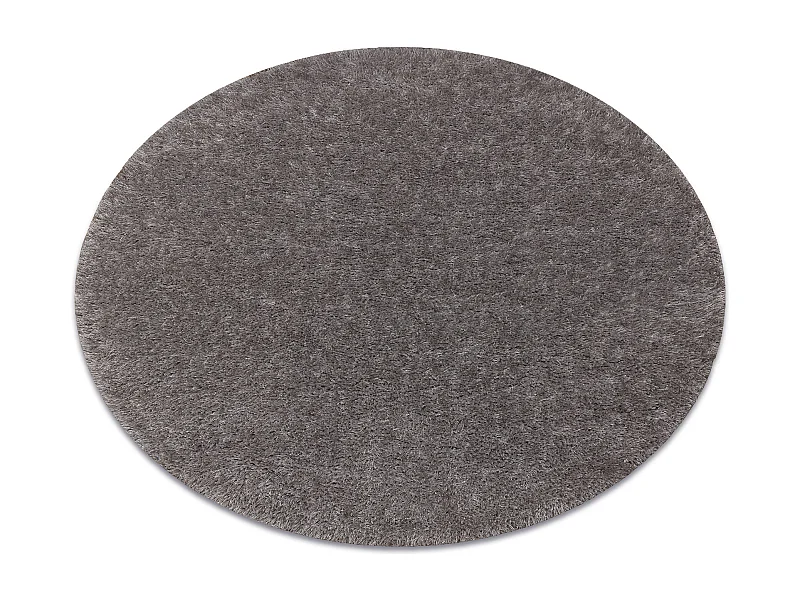 Tapis BUENOS cercle 6646 shaggy uni, couleur unique gris cercle 80 cm