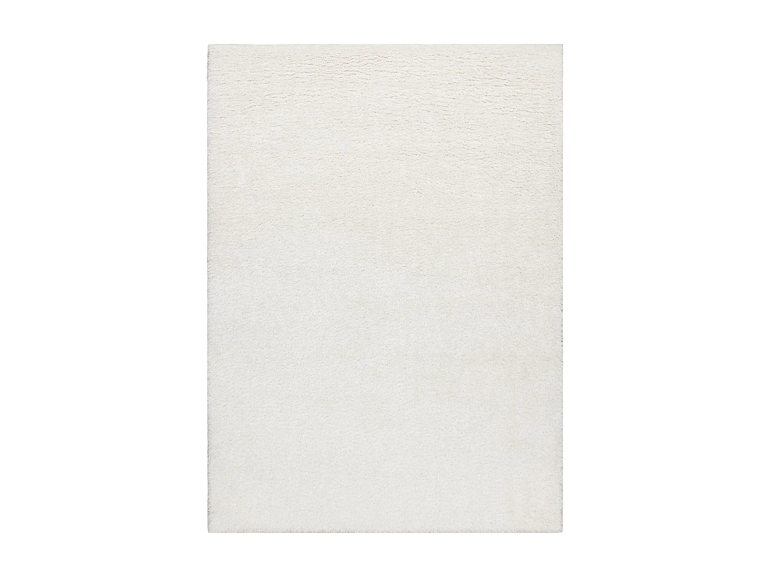 Alfombra BUENOS 7001 shaggy liso, de un solo color blanco 120x170 cm