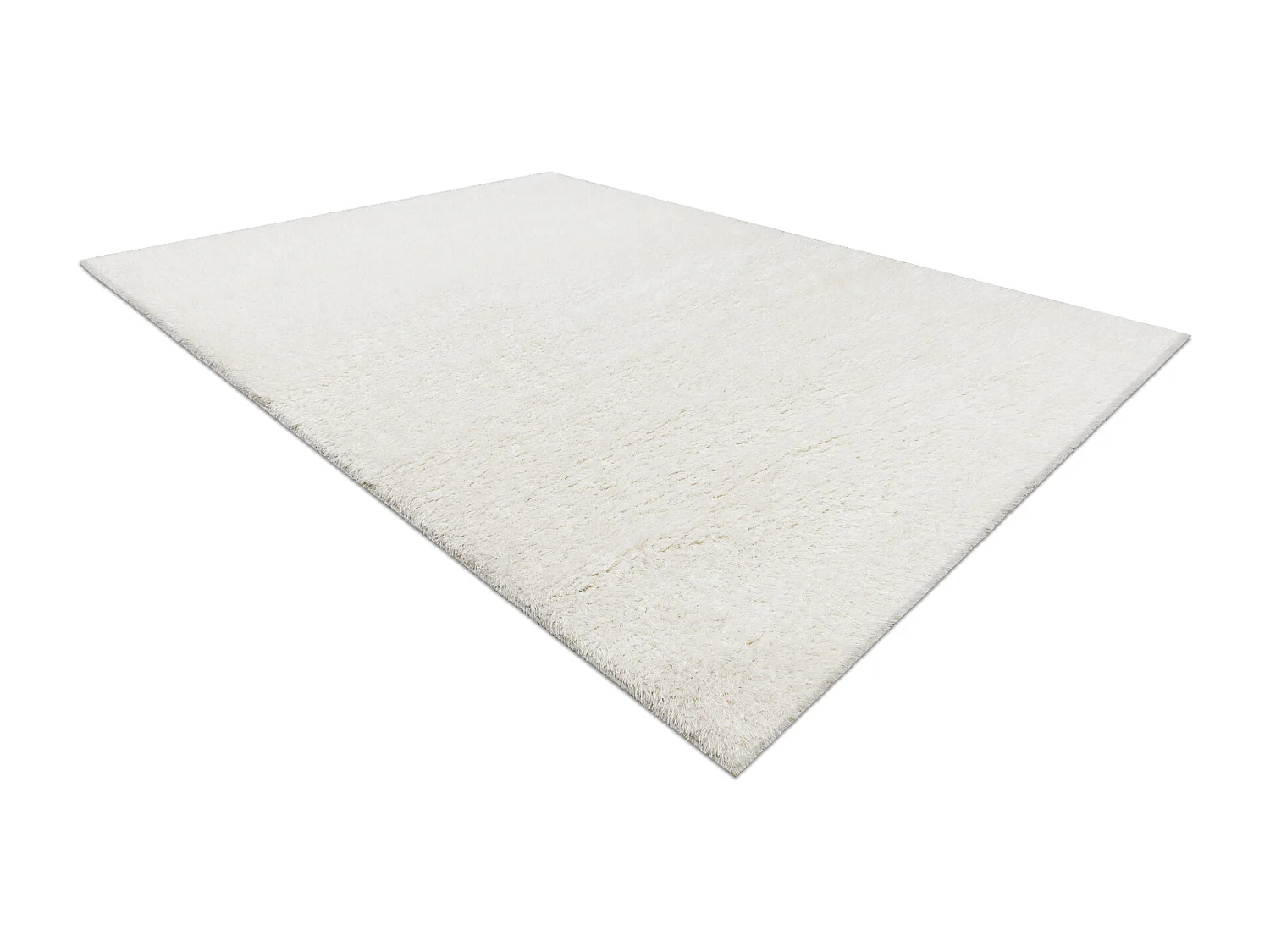 Alfombra BUENOS 7001 shaggy liso, de un solo color blanco 120x170 cm