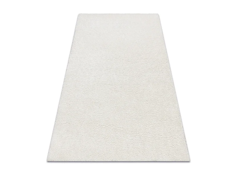 Tapis BUENOS 7001 shaggy uni, couleur unique blanc 120x170 cm