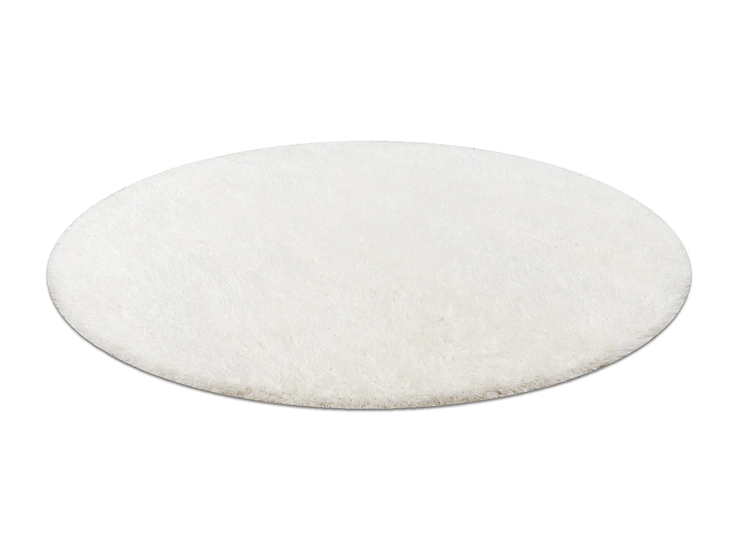 Tapis BUENOS cercle 7001 shaggy uni, couleur unique blanc cercle 120 cm