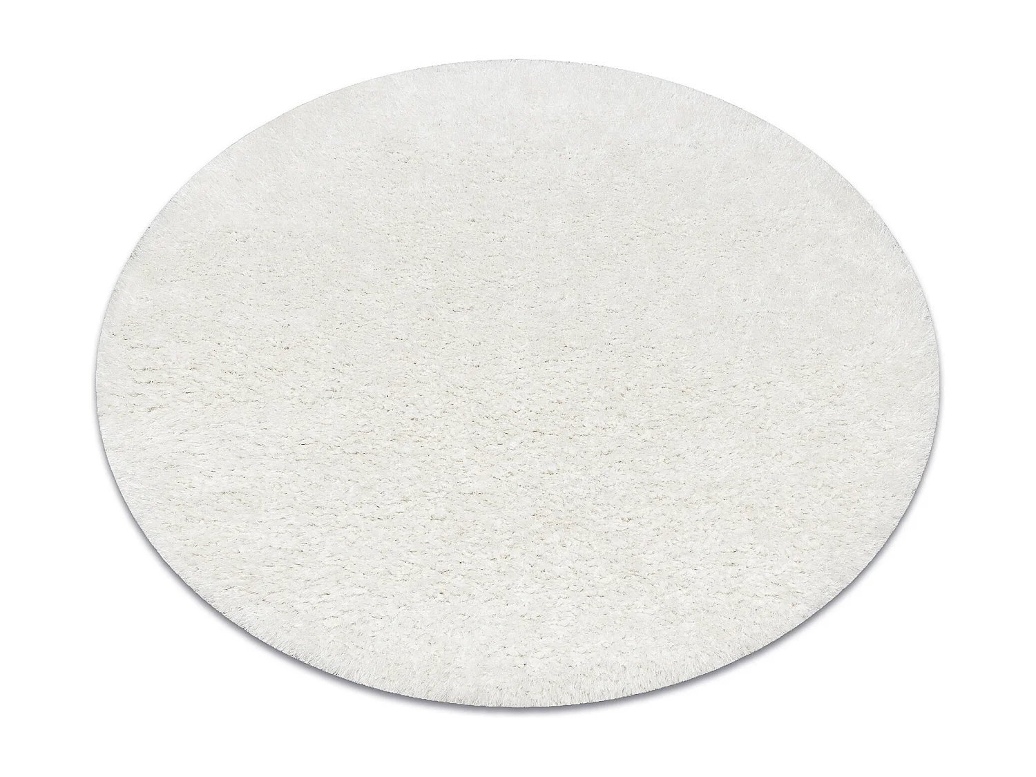 Tapis BUENOS cercle 7001 shaggy uni, couleur unique blanc cercle 120 cm