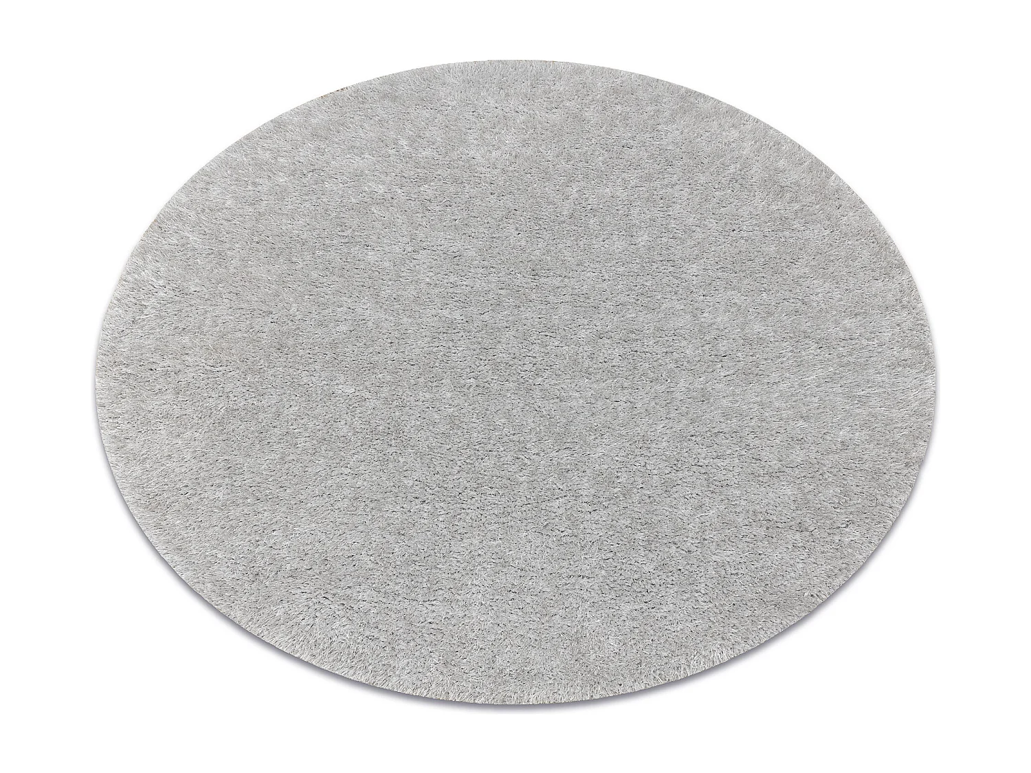 Teppich BUENOS Kreis 7005 shaggy schlicht, einfarbig silber cercle 80 cm