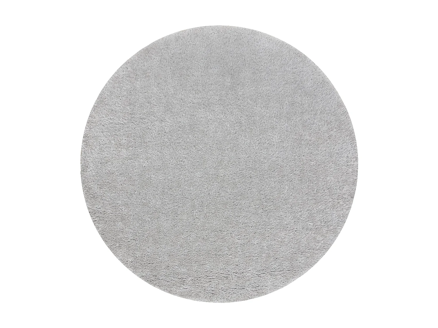 Teppich BUENOS Kreis 7005 shaggy schlicht, einfarbig silber cercle 80 cm
