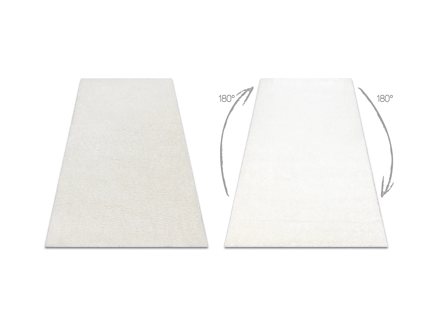 Tappeto BUENOS 7001 shaggy tinta unita, monocolore bianco 200x290 cm