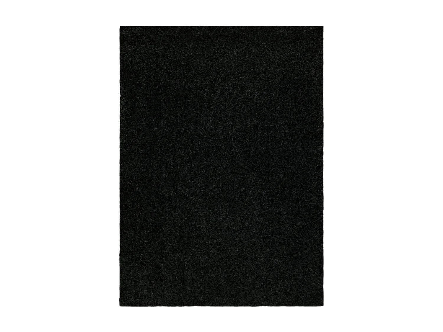 Teppich BUENOS 6649 shaggy schlicht, einfarbig schwarz 140x190 cm