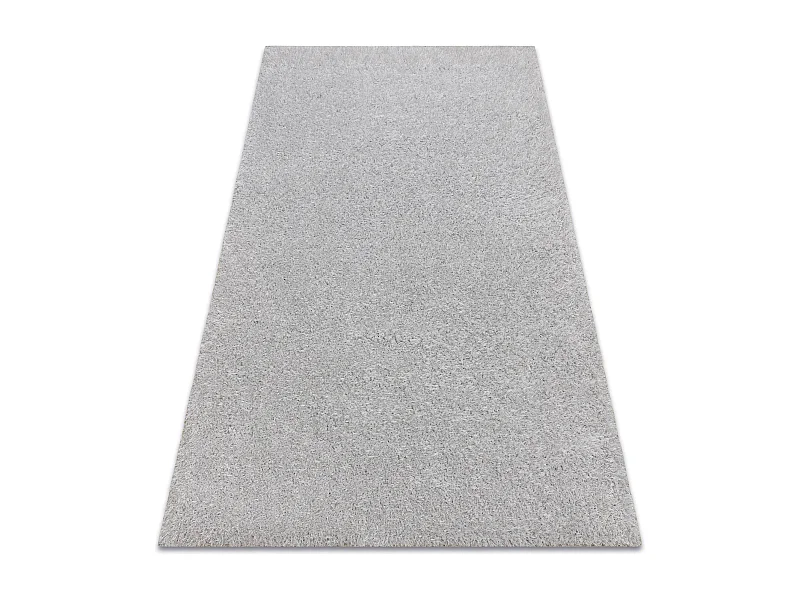 Teppich BUENOS 7005 shaggy schlicht, einfarbig silber 60x100 cm