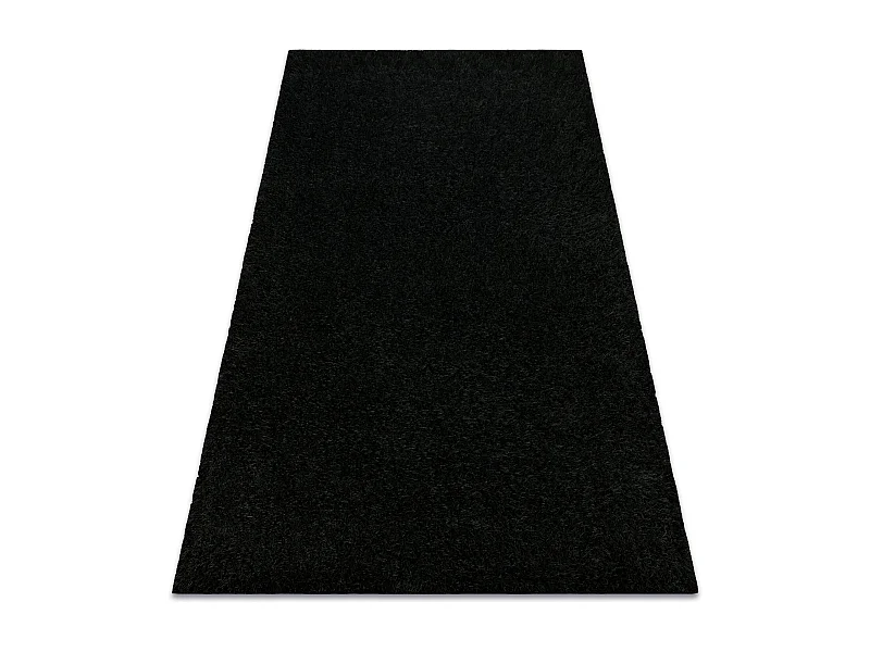 Teppich BUENOS 6649 shaggy schlicht, einfarbig schwarz 80x150 cm