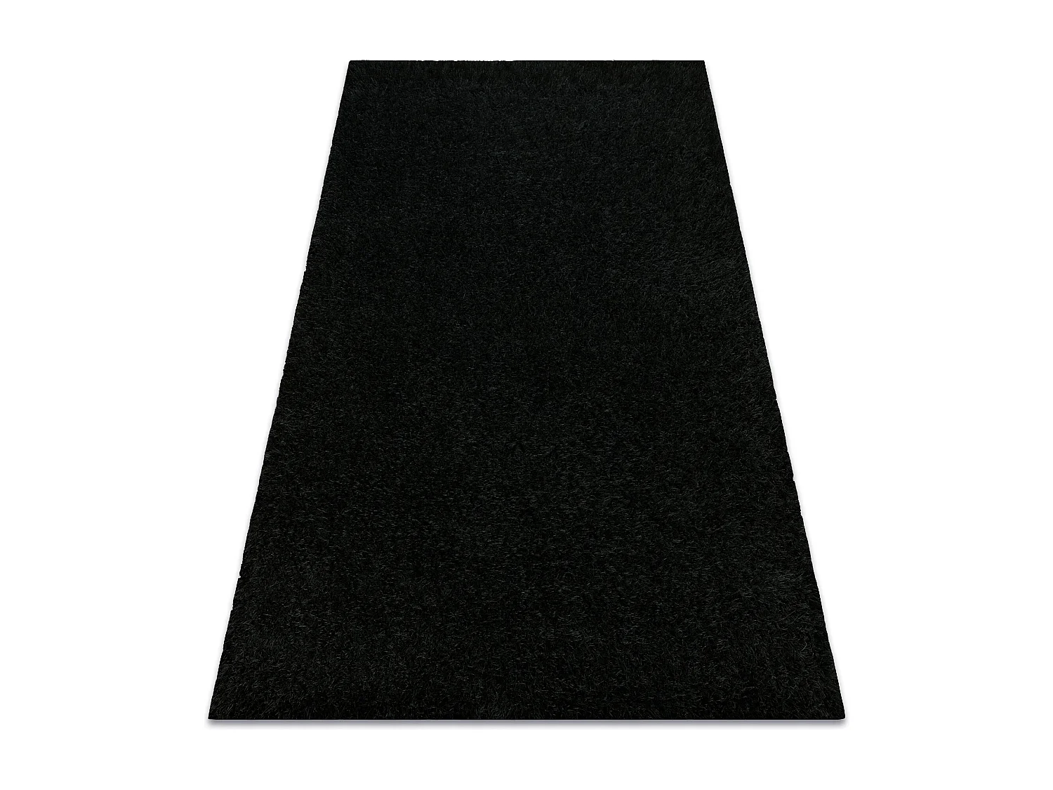 Tappeto BUENOS 6649 shaggy tinta unita, monocolore nero 80x150 cm