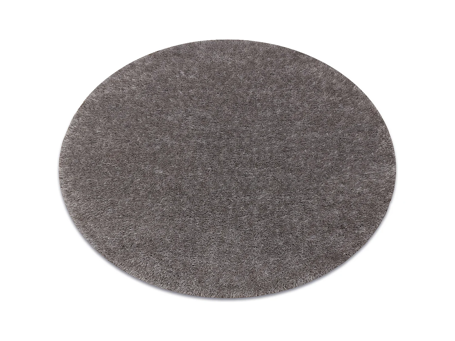 Tapis BUENOS cercle 6646 shaggy uni, couleur unique gris cercle 200 cm