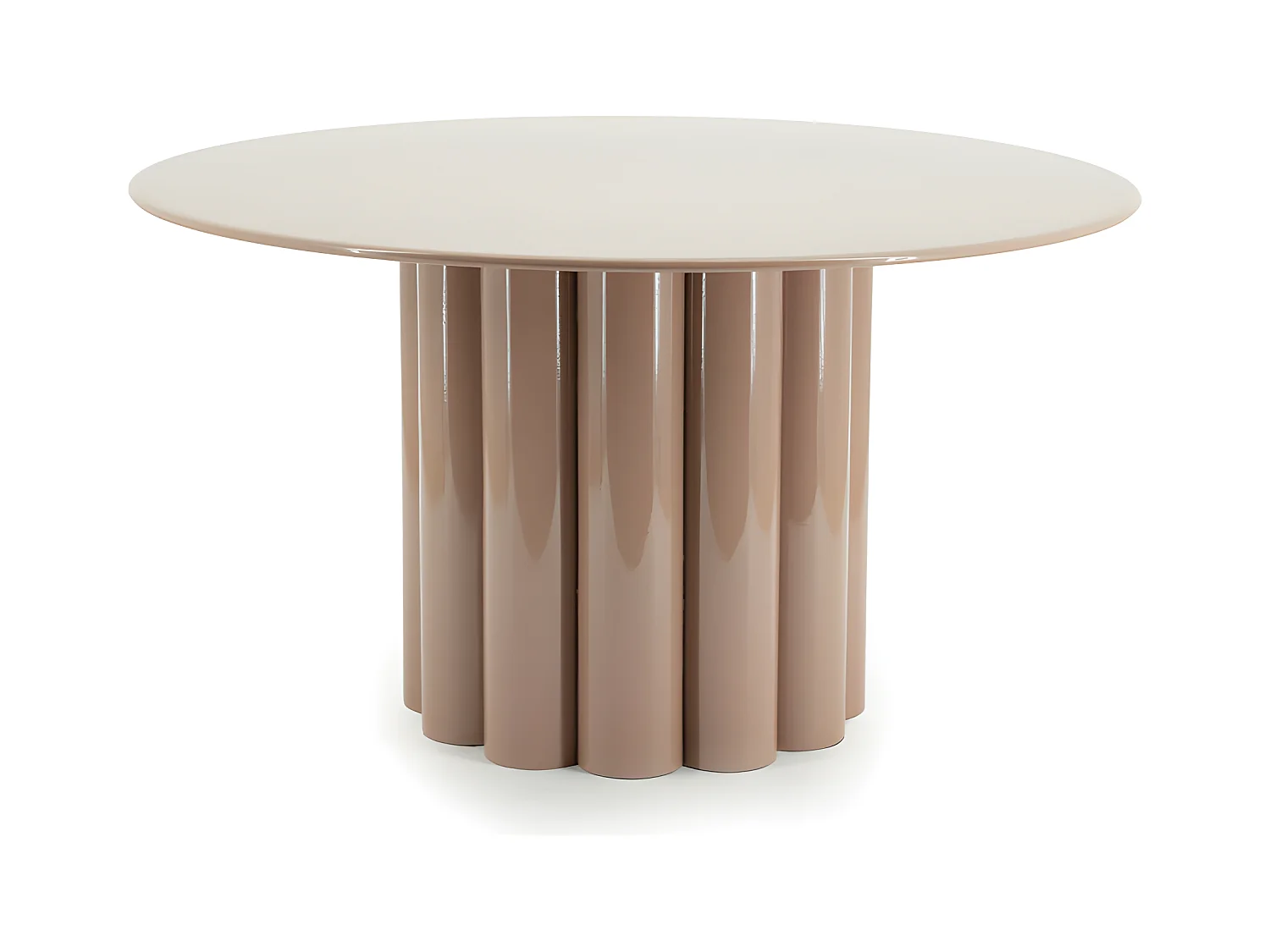 Olympa - Table basse ronde en métal ø63cm - Rose