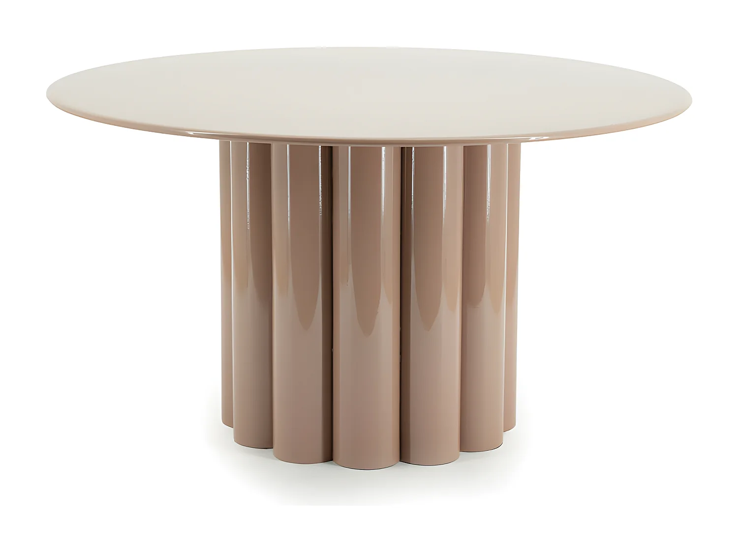 Olympa - Table basse ronde en métal ø63cm - Rose