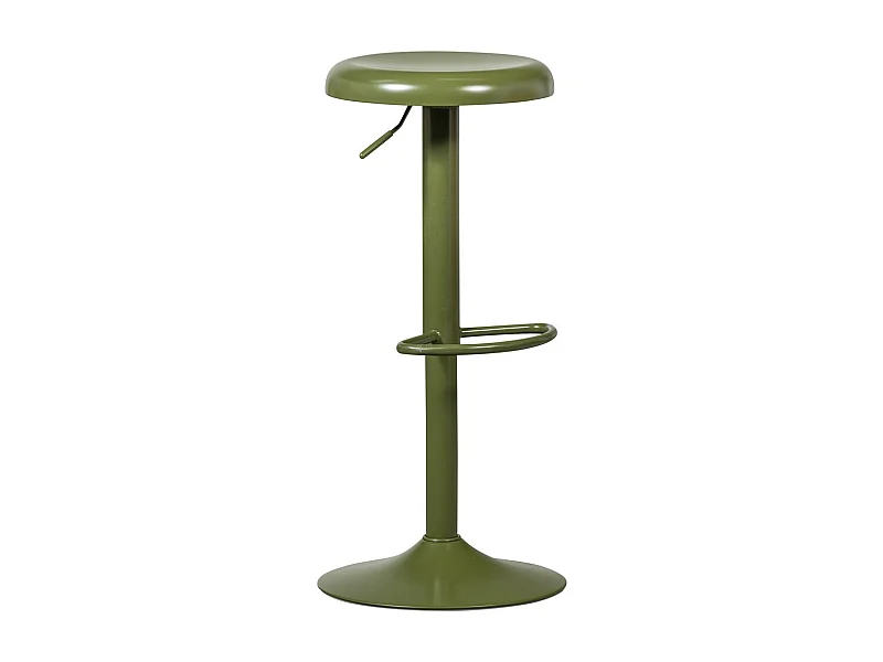 ISAAC - Tabouret de bar en métal vert réglable