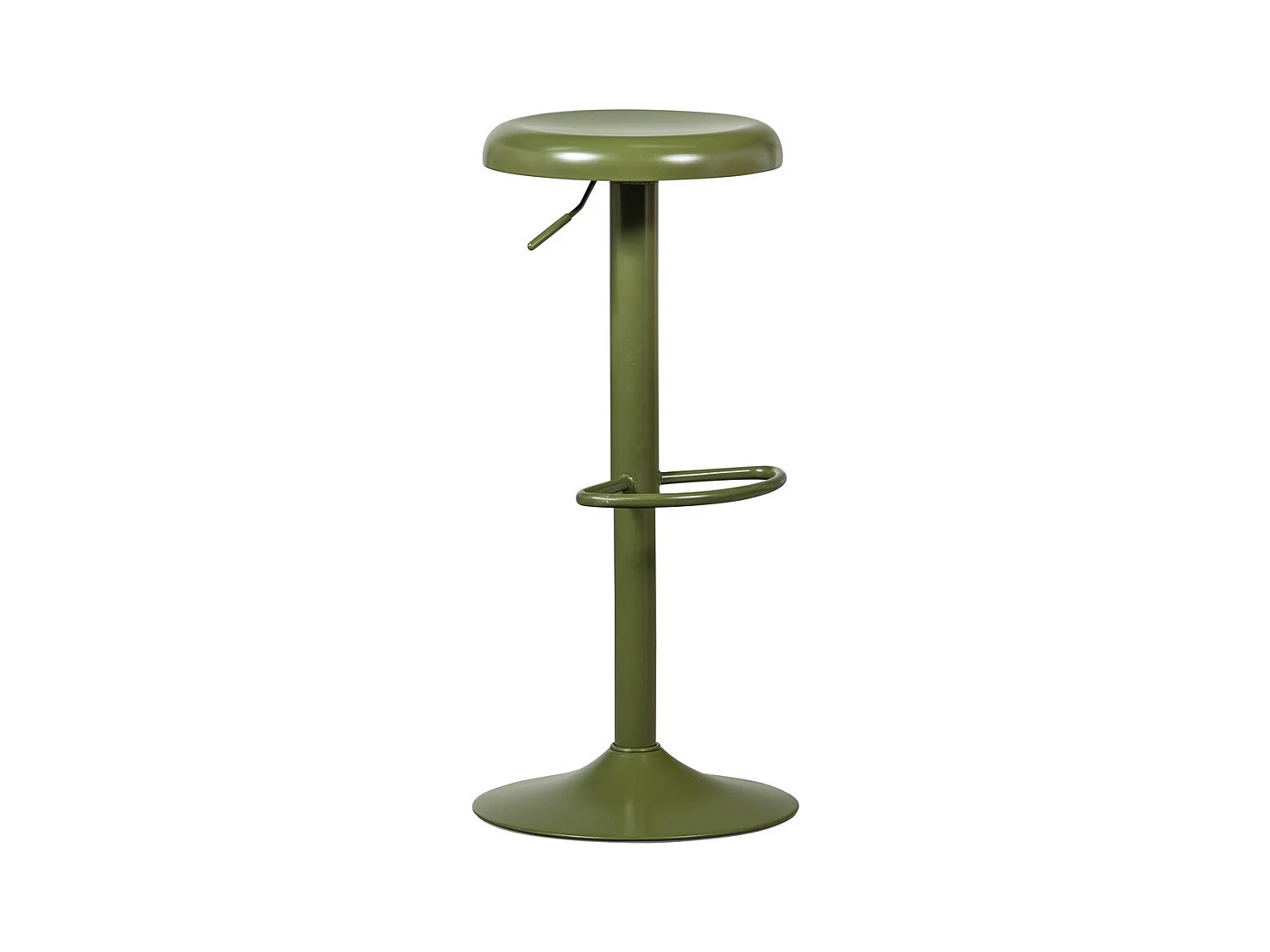 ISAAC - Tabouret de bar en métal vert réglable