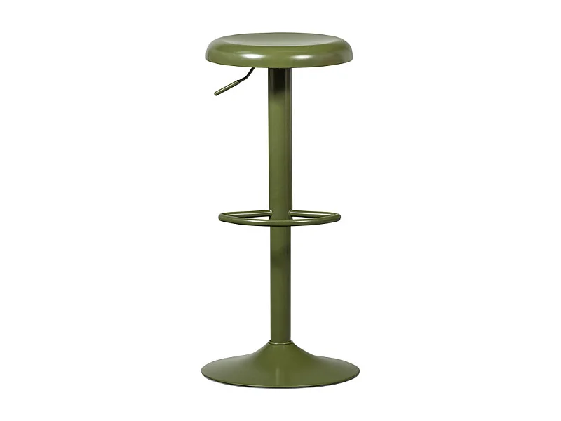 Isaac - Tabouret de bar réglable en métal H61-81cm - Vert kaki