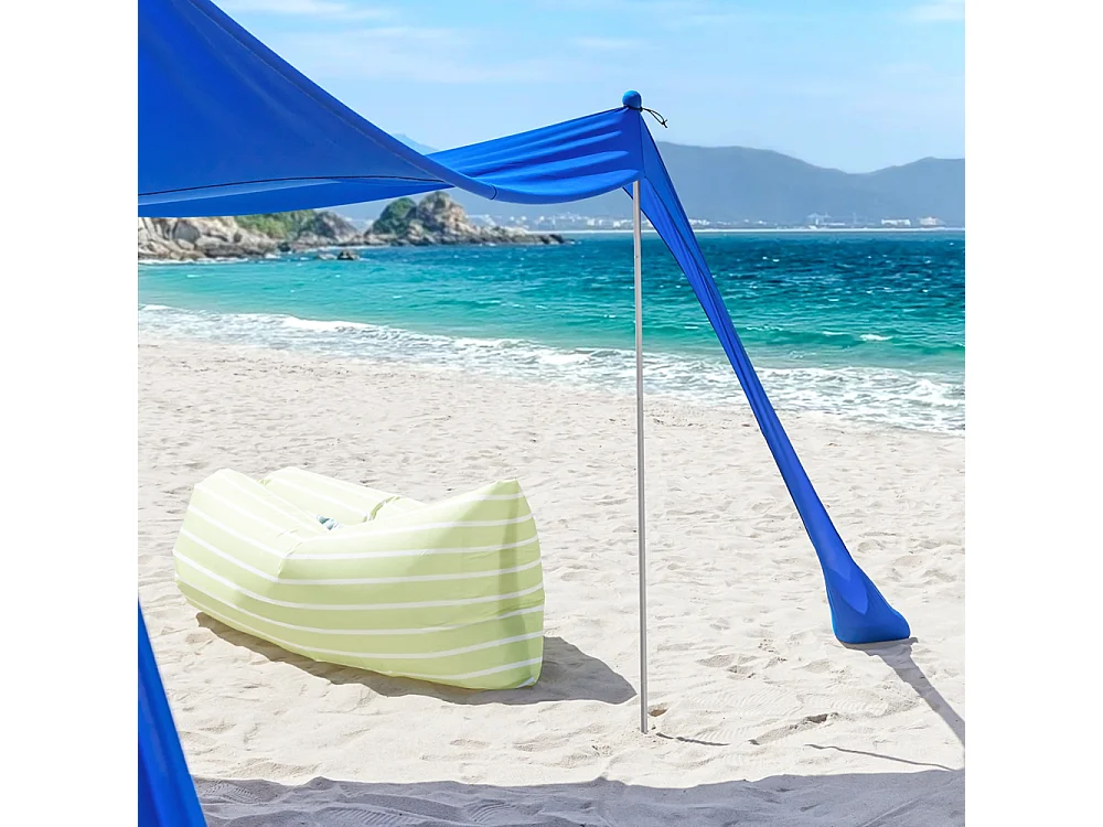 SoBuy OZT01-DB Strandhuisje, lycra, polyester, UPF30, draagbare strandtent, strandparasol, schaduw
