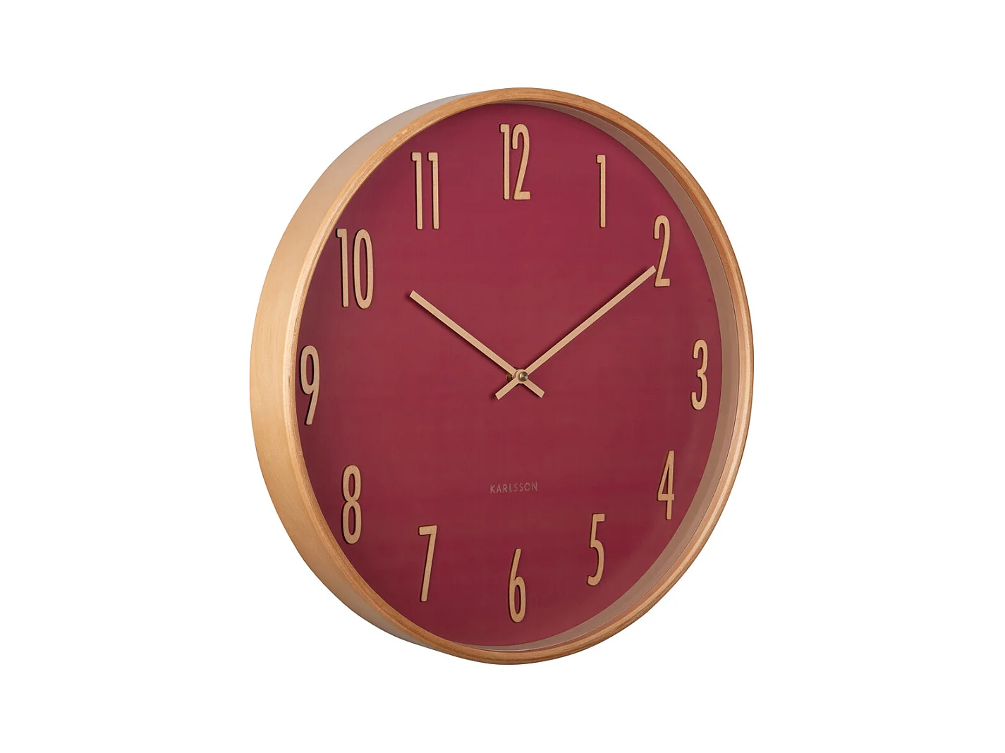 Wandklok Gracil - Rood- Ø40cm
