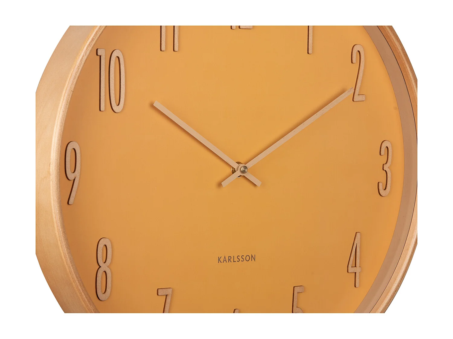 Zegar ścienny Gracil - Ochra żółta - Ø40cm