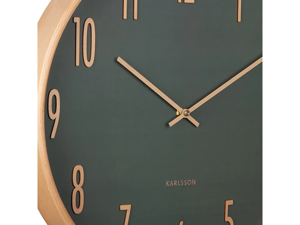 Wanduhr Gracil - Dschungelgrün - Ø40cm