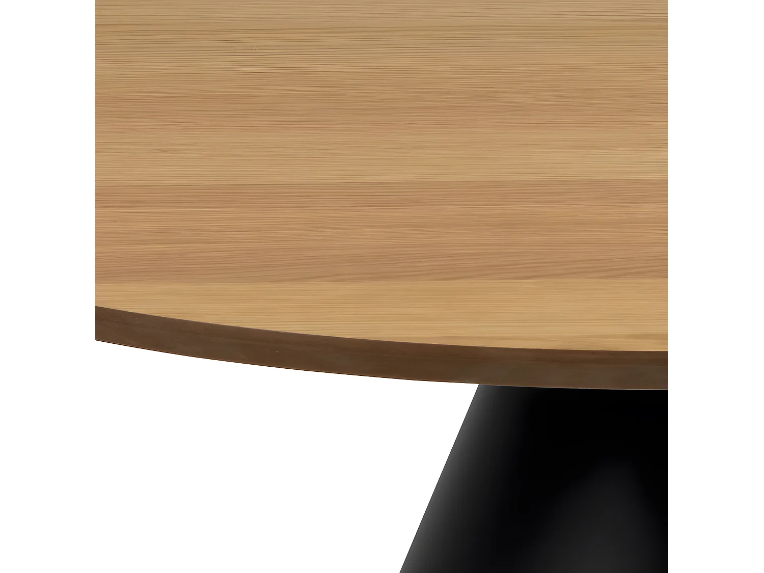 Parides - Table basse ronde en bois ø85cm - Bois clair et noir