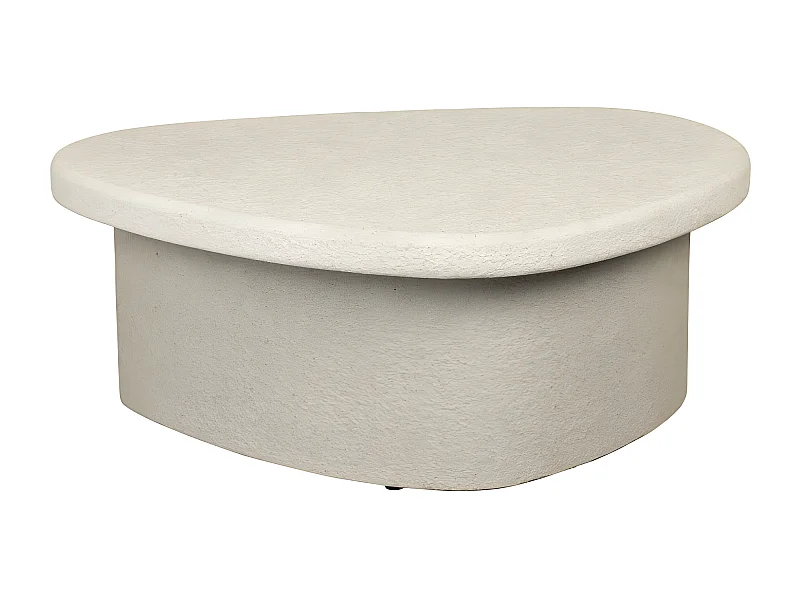 Veda - Table basse organique en marbre recyclé - Beige