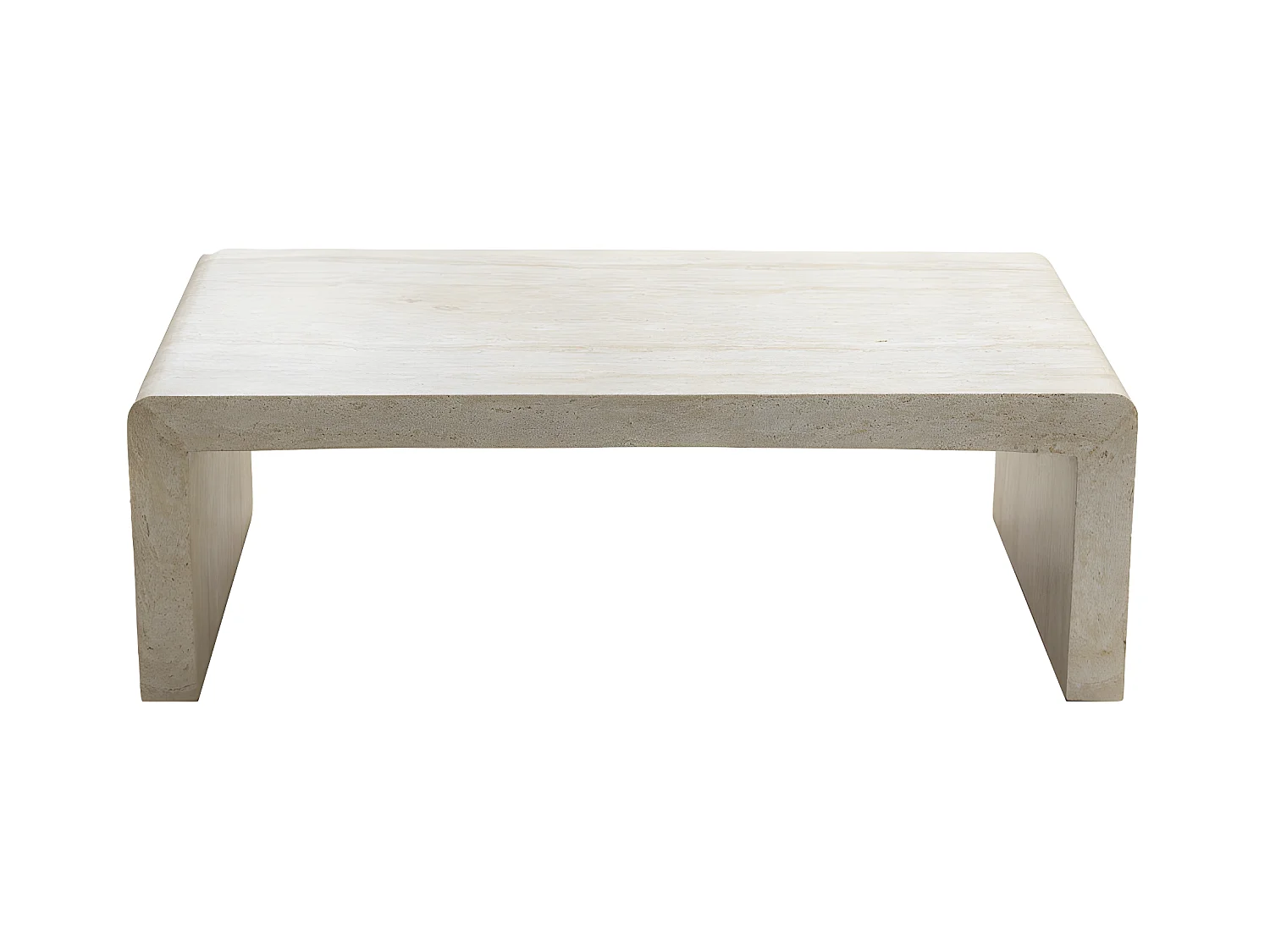 Tocoa - Table basse effet travertin 120x55cm - Beige