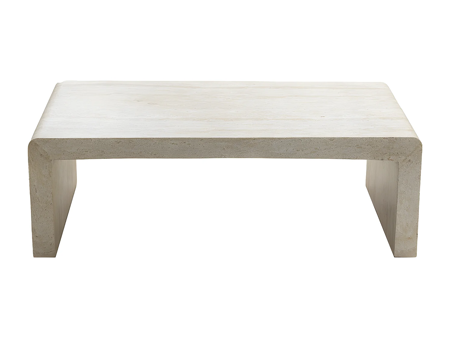 Tocoa - Table basse effet travertin 120x55cm - Beige