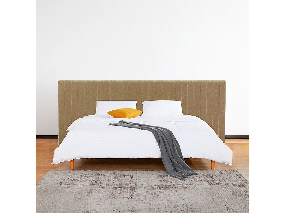 Sintra - Tête de lit XL en tissu chenille L260 cm - Taupe