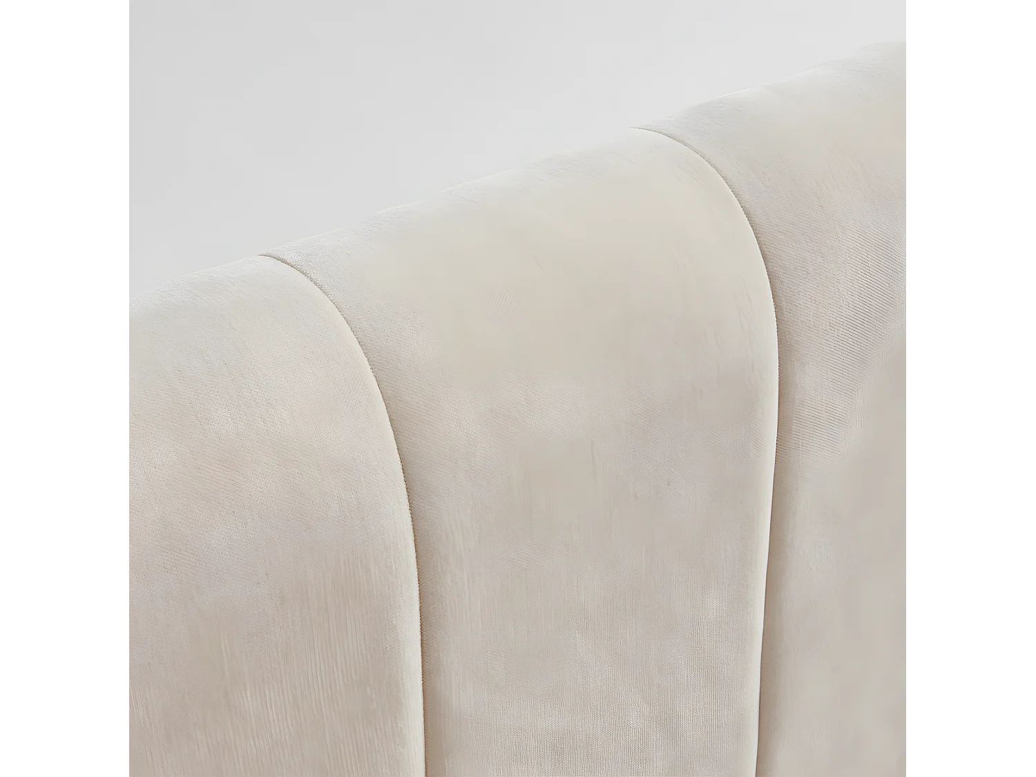 Porto - Tête de lit en tissu chenille L153 cm - Écru