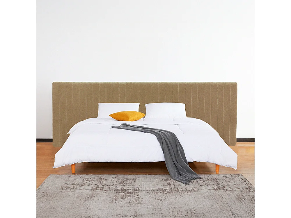 Sintra - Tête de lit XL en tissu chenille L280 cm - Taupe